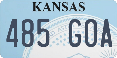 KS license plate 485GOA