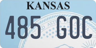 KS license plate 485GOC