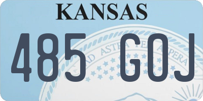 KS license plate 485GOJ