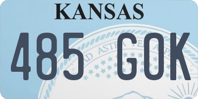 KS license plate 485GOK