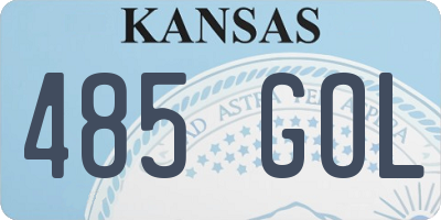 KS license plate 485GOL