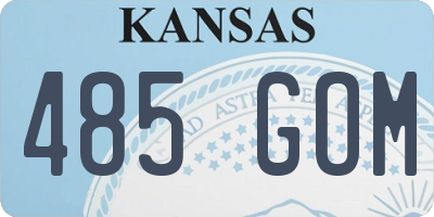 KS license plate 485GOM