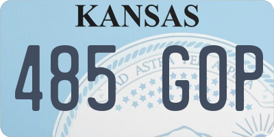 KS license plate 485GOP