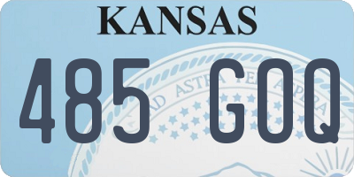 KS license plate 485GOQ