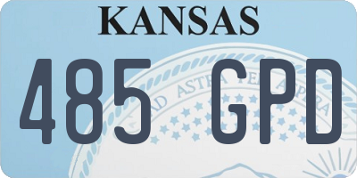 KS license plate 485GPD