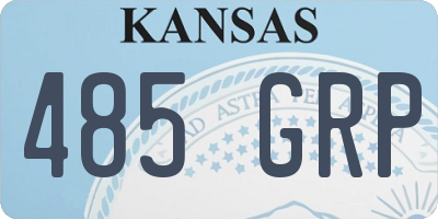 KS license plate 485GRP