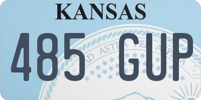 KS license plate 485GUP