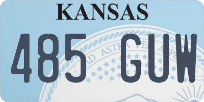 KS license plate 485GUW