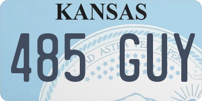 KS license plate 485GUY