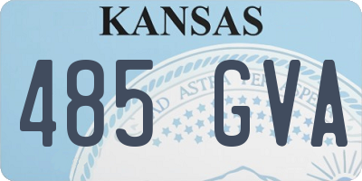 KS license plate 485GVA