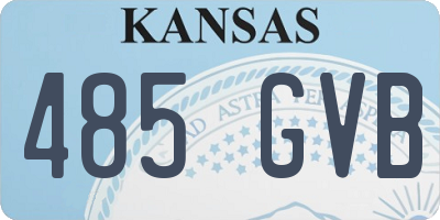 KS license plate 485GVB