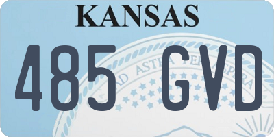 KS license plate 485GVD