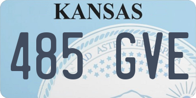 KS license plate 485GVE