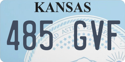 KS license plate 485GVF
