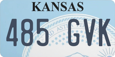 KS license plate 485GVK