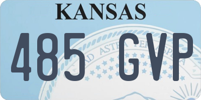 KS license plate 485GVP