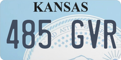 KS license plate 485GVR
