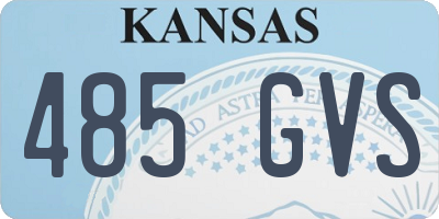 KS license plate 485GVS