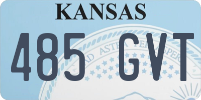 KS license plate 485GVT