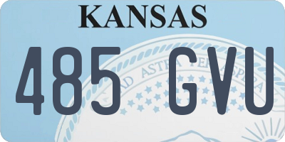 KS license plate 485GVU