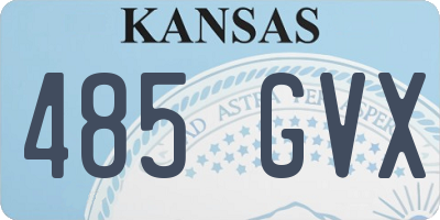 KS license plate 485GVX