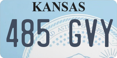 KS license plate 485GVY