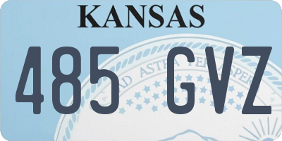 KS license plate 485GVZ