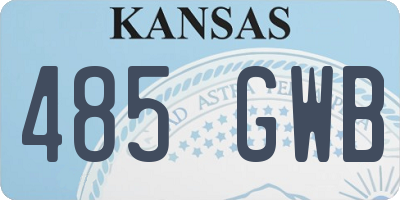 KS license plate 485GWB