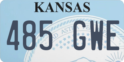 KS license plate 485GWE