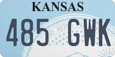KS license plate 485GWK