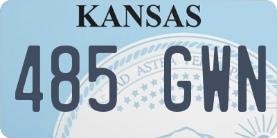 KS license plate 485GWN