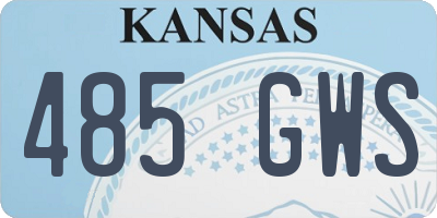 KS license plate 485GWS
