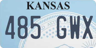 KS license plate 485GWX