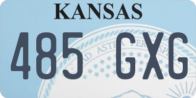 KS license plate 485GXG