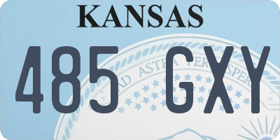 KS license plate 485GXY