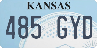 KS license plate 485GYD