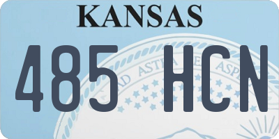 KS license plate 485HCN