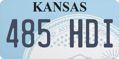 KS license plate 485HDI