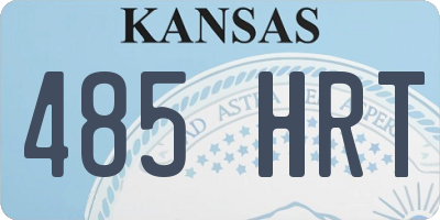 KS license plate 485HRT