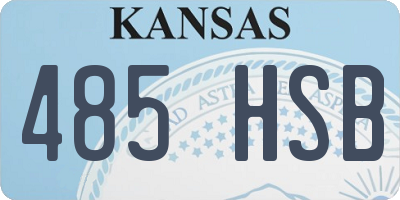KS license plate 485HSB