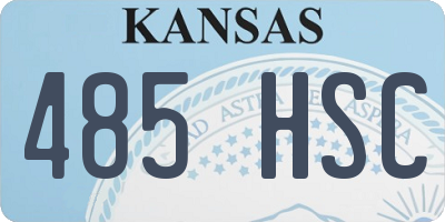 KS license plate 485HSC