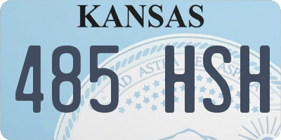 KS license plate 485HSH