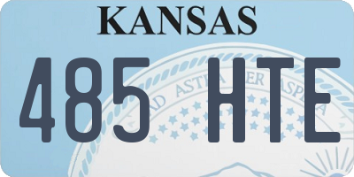 KS license plate 485HTE