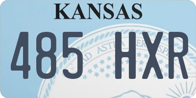 KS license plate 485HXR