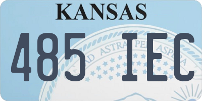 KS license plate 485IEC