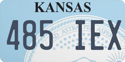 KS license plate 485IEX