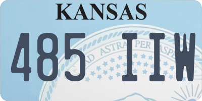 KS license plate 485IIW