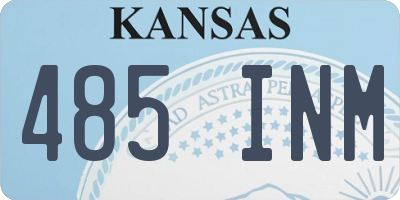 KS license plate 485INM