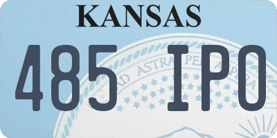 KS license plate 485IPO
