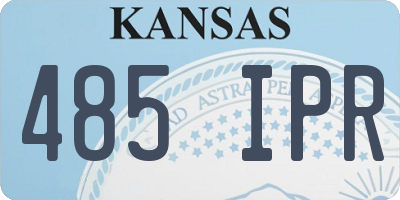 KS license plate 485IPR